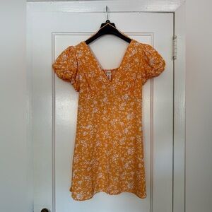 Jessica Simpson Orange Floral Dress